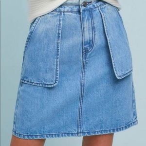 Anthropologie - Current Air Denim Skirt With Pockets